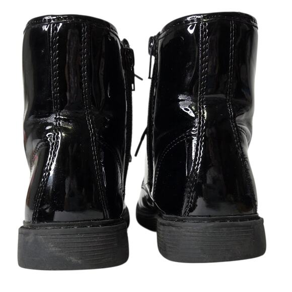 The Children's Place Zip Up Faux Patent Leather Black Boots Youth SZ 3 Charms - Picture 6 of 10